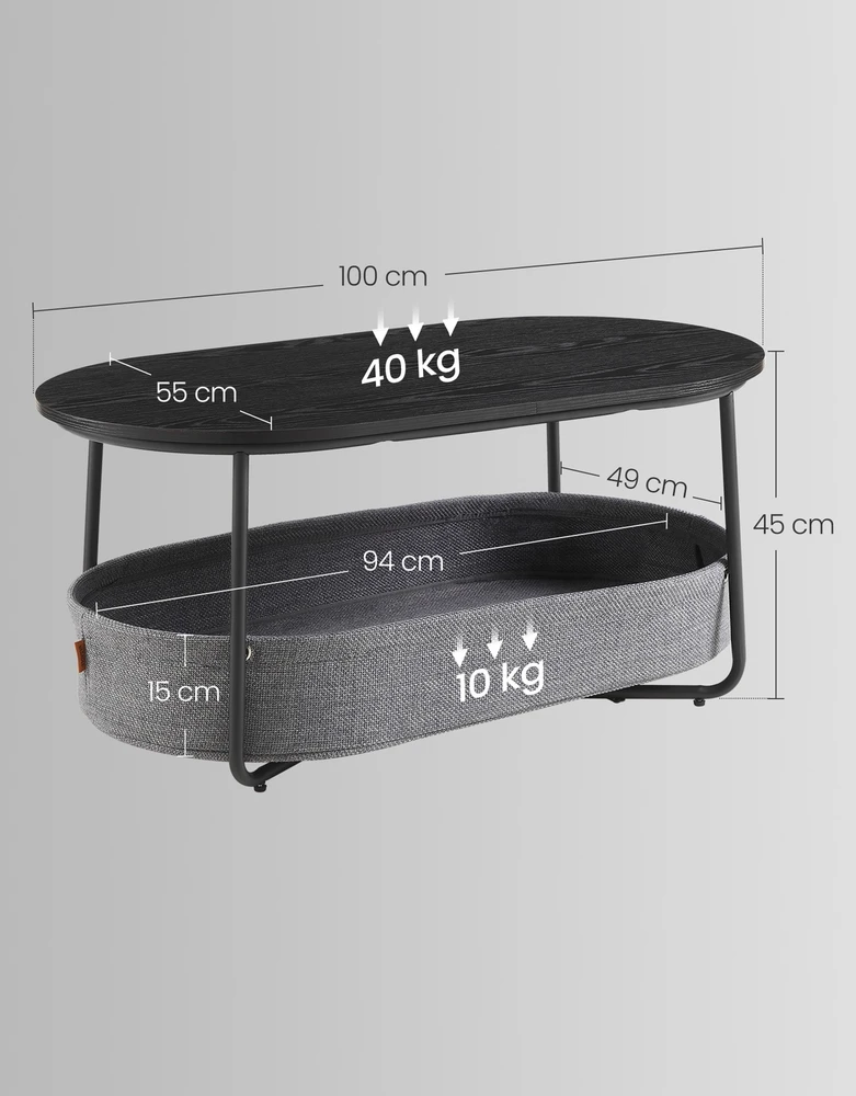 Songmics Kavos staliukas 55 × 100 × 45,7 cm