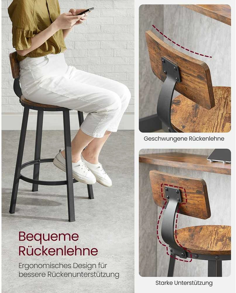 Songmics Vasagle 2 baro kėdžių rinkinys