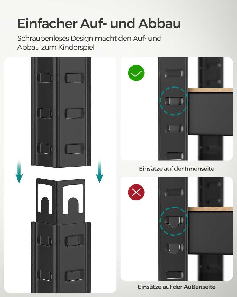 Songmics Stovinti lentyna 40 x 80 x 160 cm su 4 reguliuojamomis lentynomis