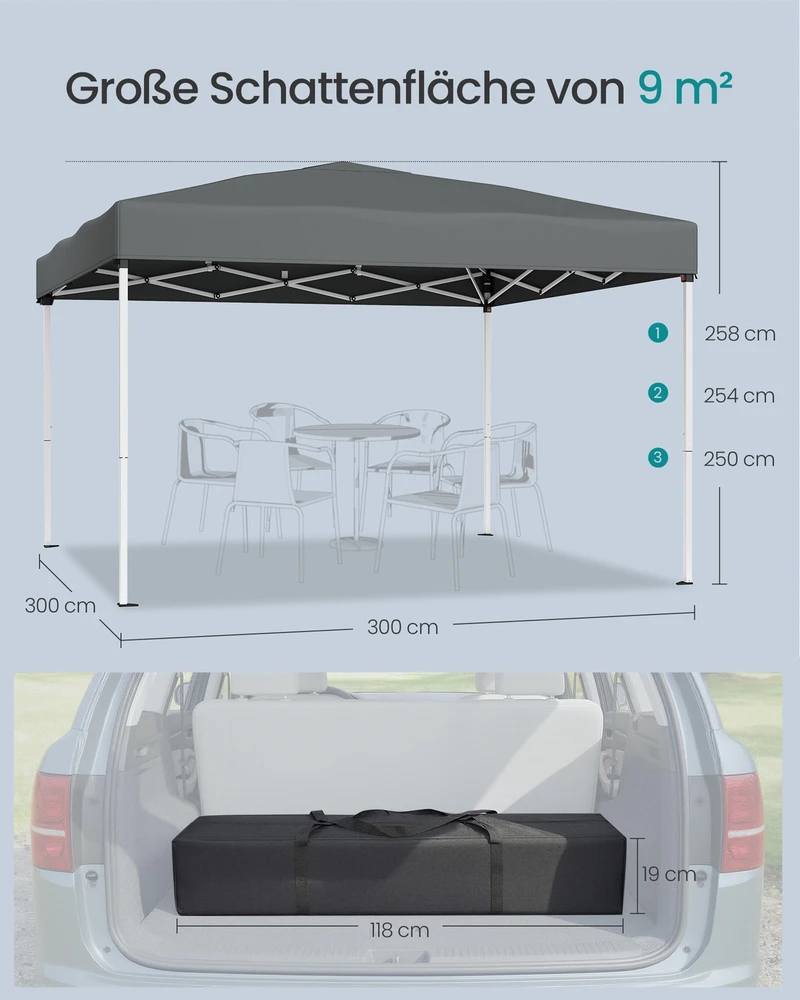 Songmics Paviljonas 3 x 3 m