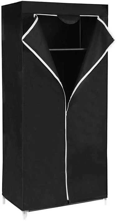 Songmics Medžiaginė spinta 160 x 75 cm juoda