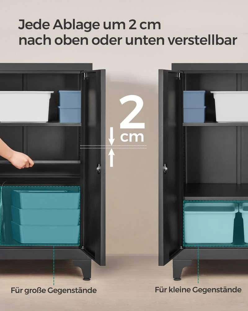 Songmics Spinta su 2 plieninėmis durelėmis