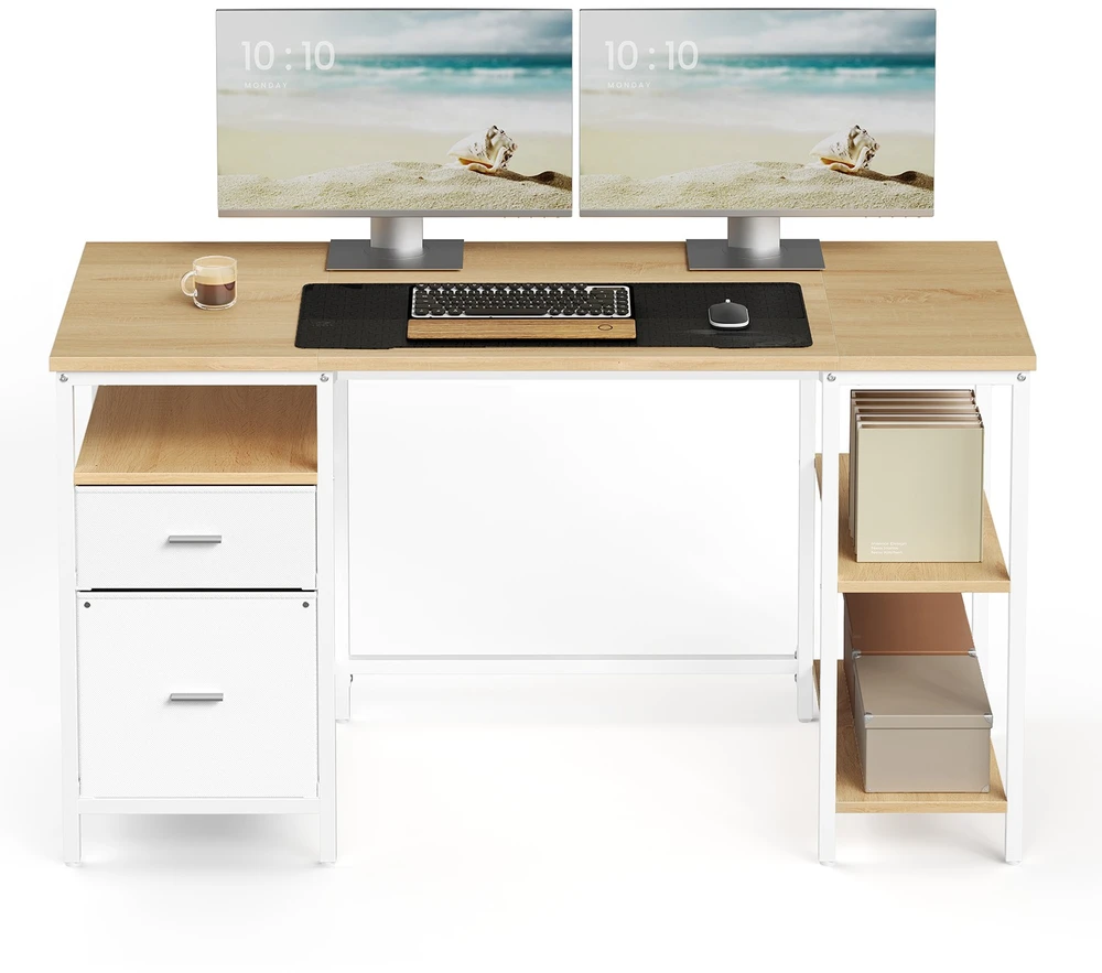 Songmics Kompiuterio stalas 140 × 60 × 76 cm