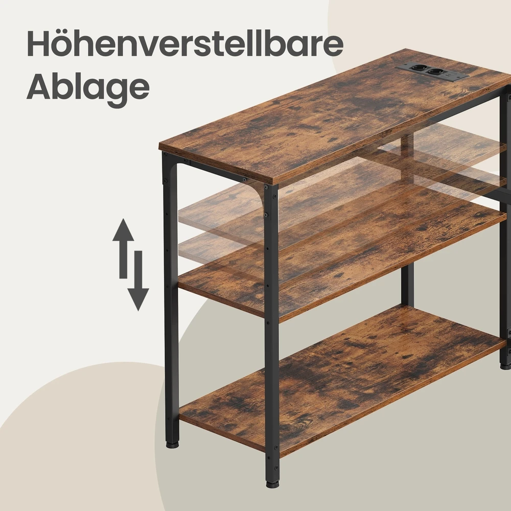 Songmics Kampinis rašomasis stalas 120 x 80 x 76 cm