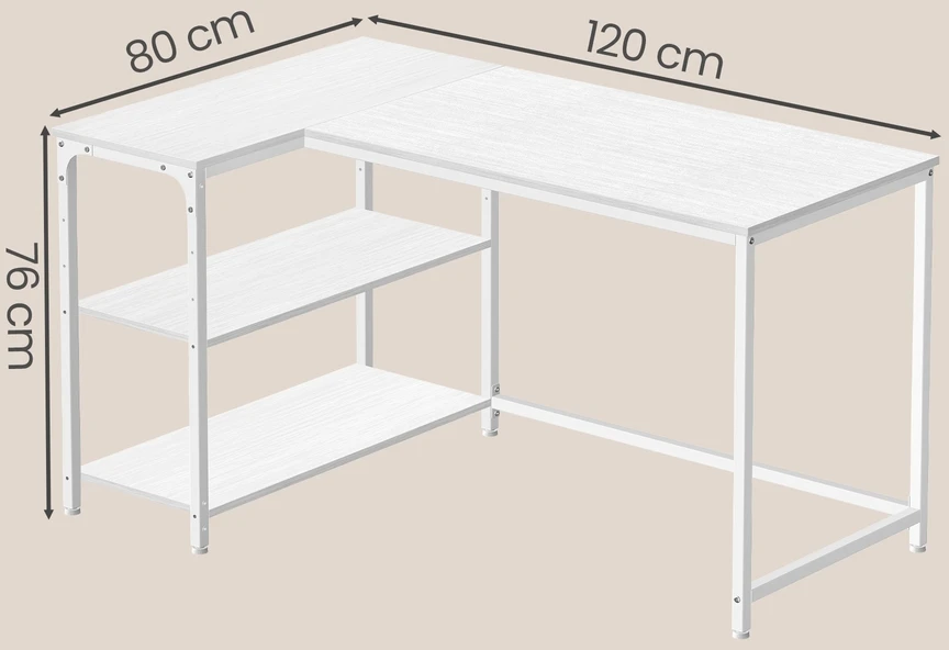 Songmics Rašomasis stalas 120 x 80 x 76 cm