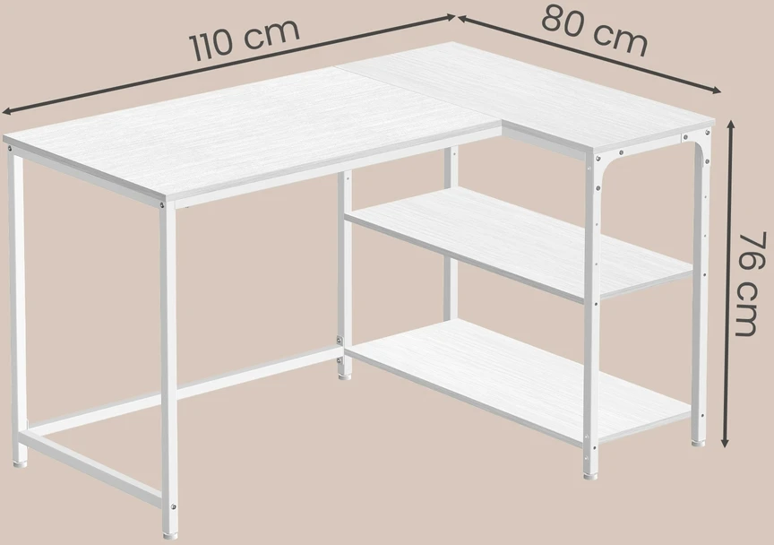 Songmics Kampinis kompiuterio stalas 110×80×76 cm