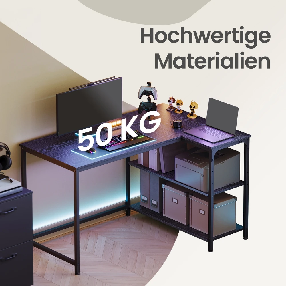 Songmics Kompiuterio stalas 110 x 80 x 76 cm