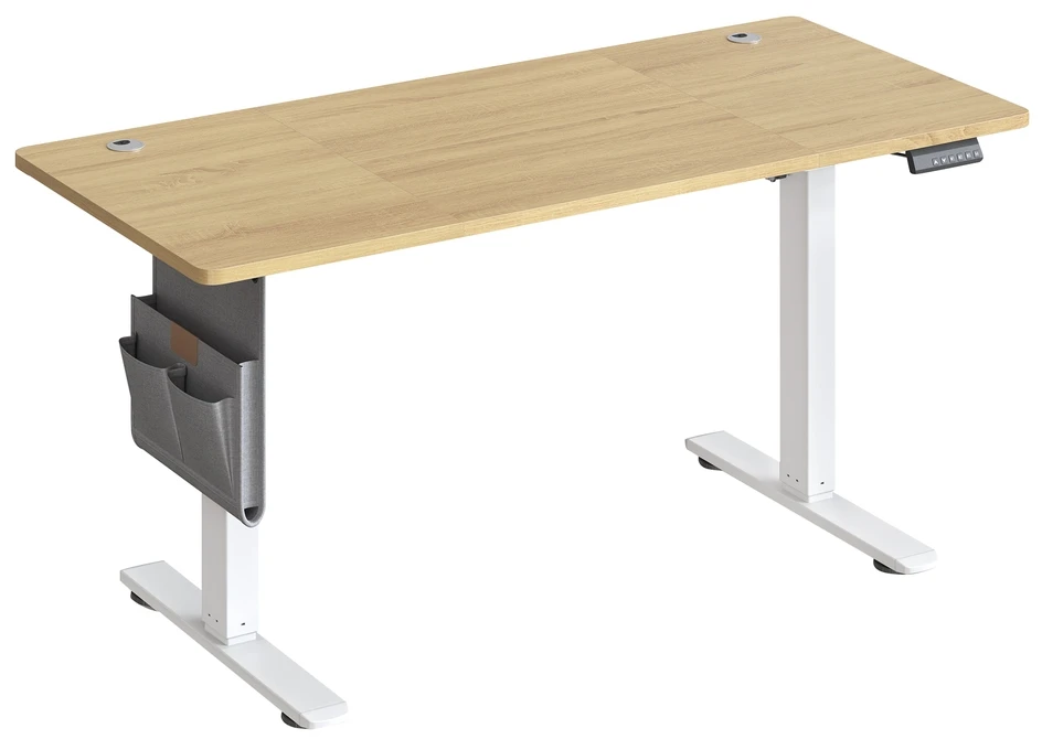 Songmics Reguliuojamo aukščio stalas 140 x 60 x (72–120) cm