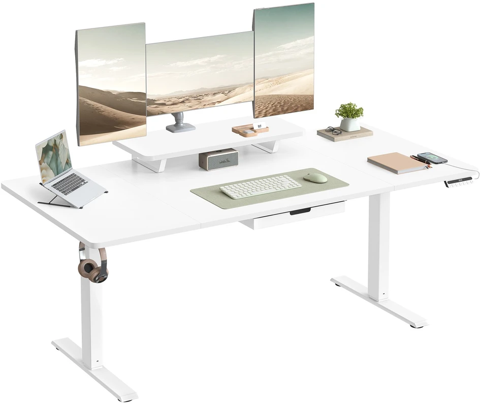 Songmics Reguliuojamo aukščio stalas 160 × 80 cm