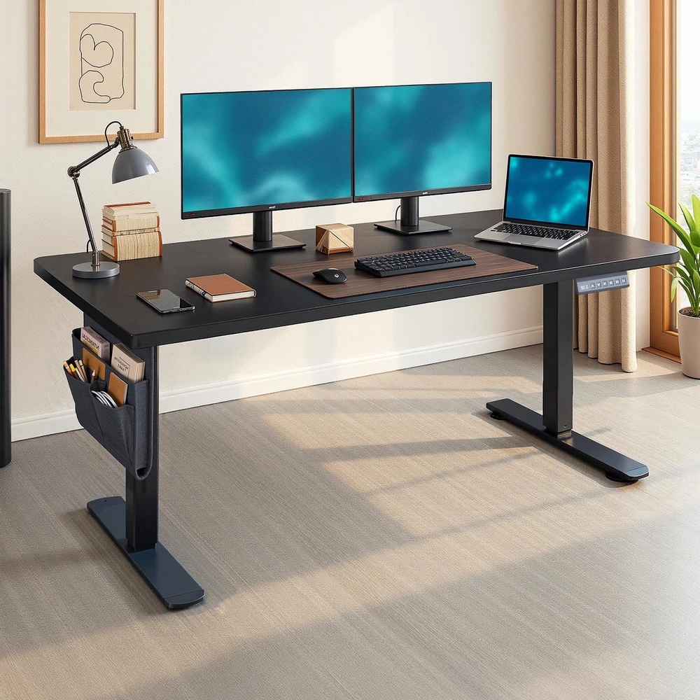 Songmics Reguliuojamo aukščio stalas 180 × 80 x 72-120cm