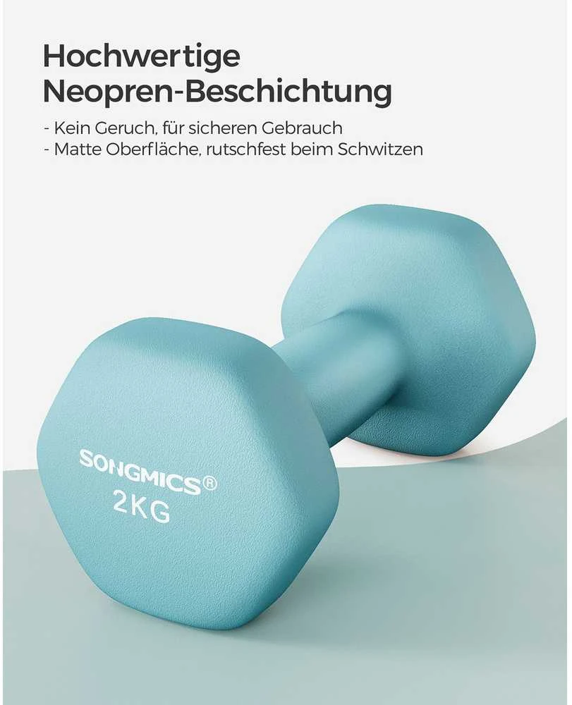 Songmics 2 hantelių rinkinys turkio spalvos