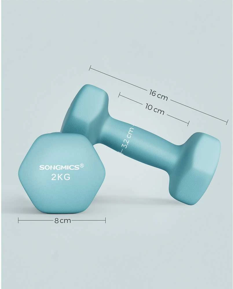 Songmics 2 hantelių rinkinys turkio spalvos