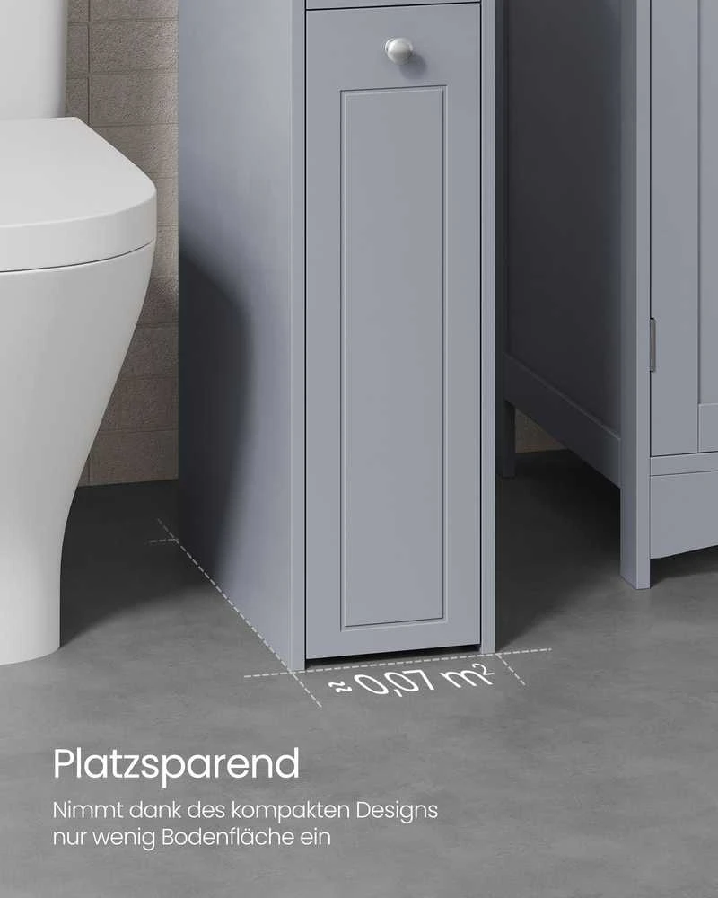 Vasagle Badezimmerschrank mit Schubladen für Toilettenpapier schmal