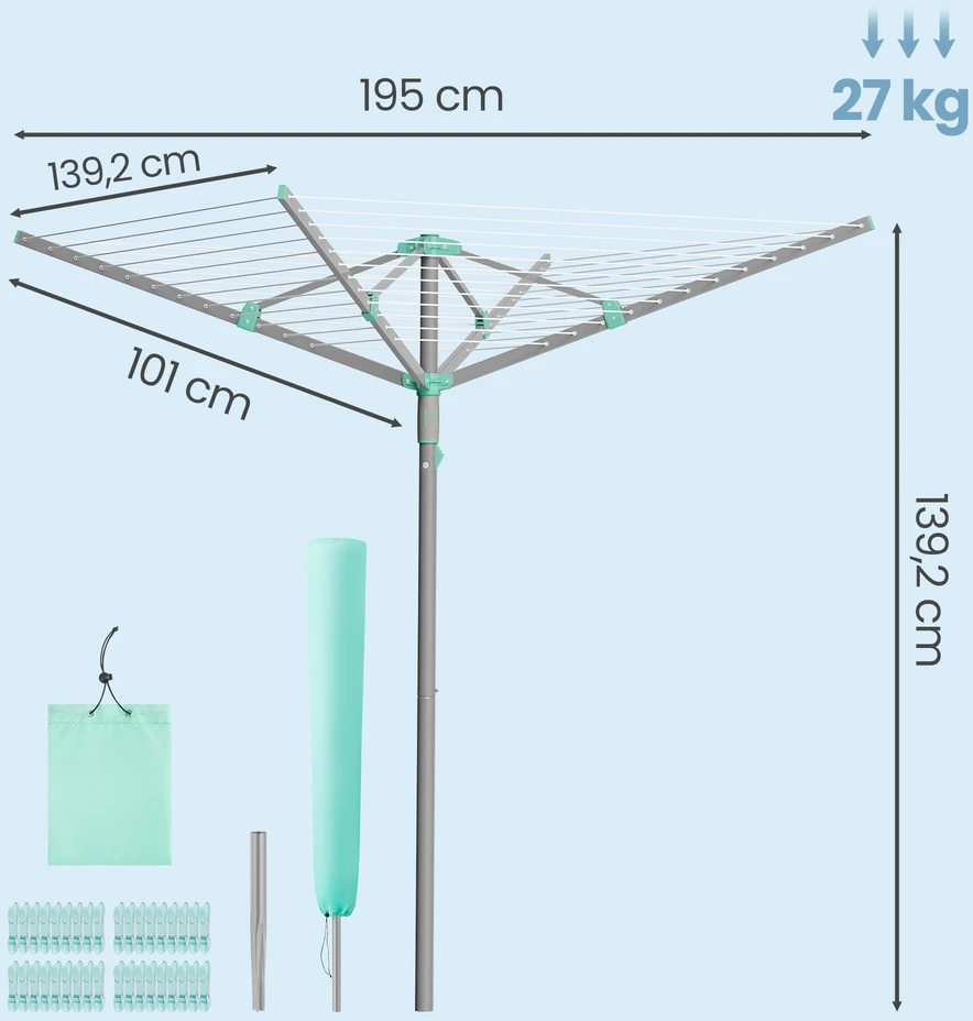 Songmics Skalbinių džiovyklė 45 m