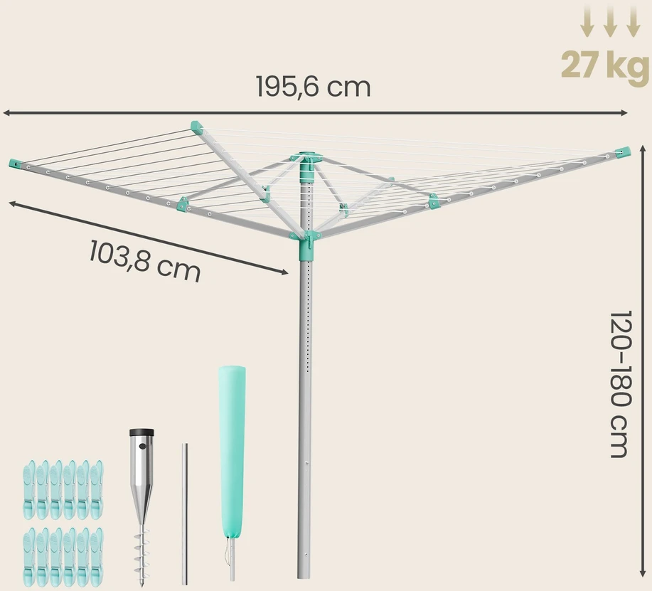 Songmics Skalbinių džiovyklė 40 m