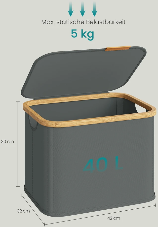 Songmics Skalbinių krepšys 40 l