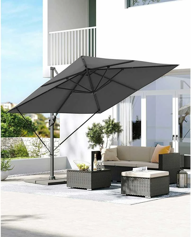 Songmics Parasol šviesoforo šviesa pilka