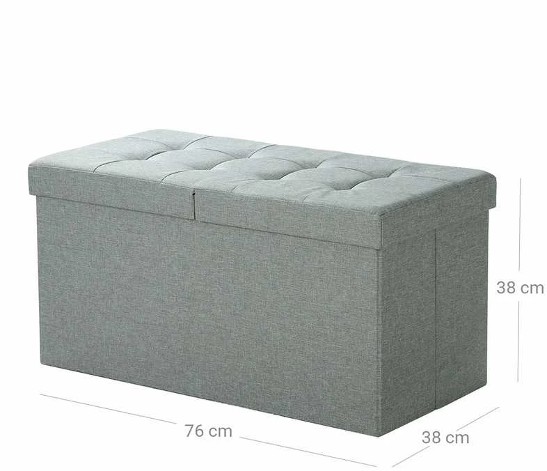 Songmics Krūtinės ląsta 80 L šviesiai pilka dėmėta