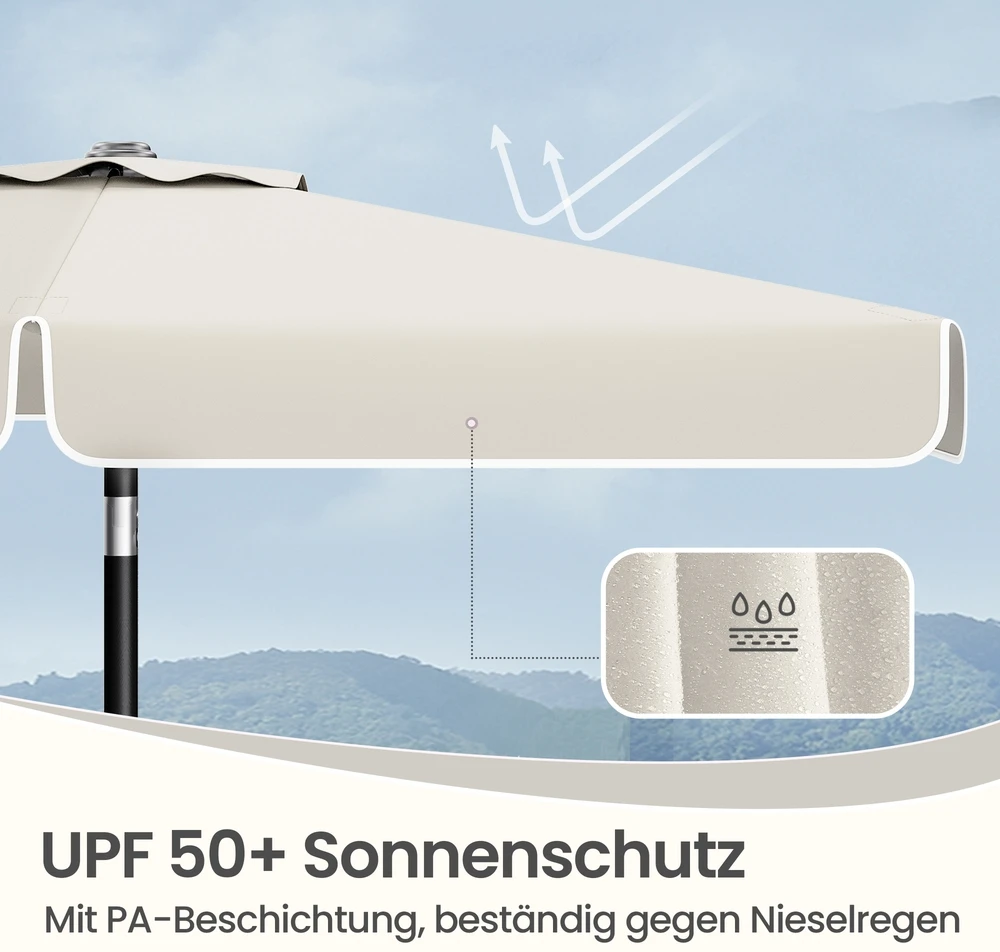 Songmics Lauko skėtis 300 x 200 cm
