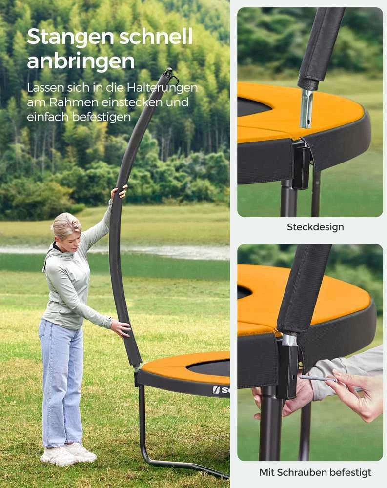 Songmics Gartentrampolin Ø 366 cm mit Sicherheitsnetz