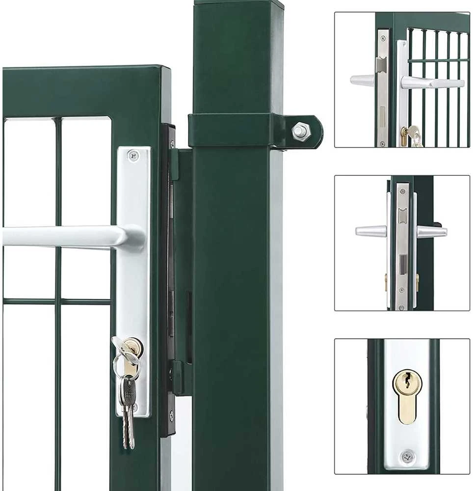 Songmics Sodo vartai 106 x 125 cm (D x V), pagaminti iš cinkuoto plieno