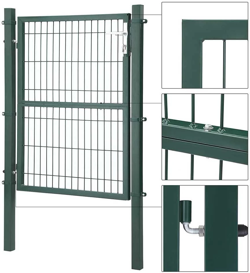 Songmics Sodo vartai 106 x 125 cm (D x V), pagaminti iš cinkuoto plieno