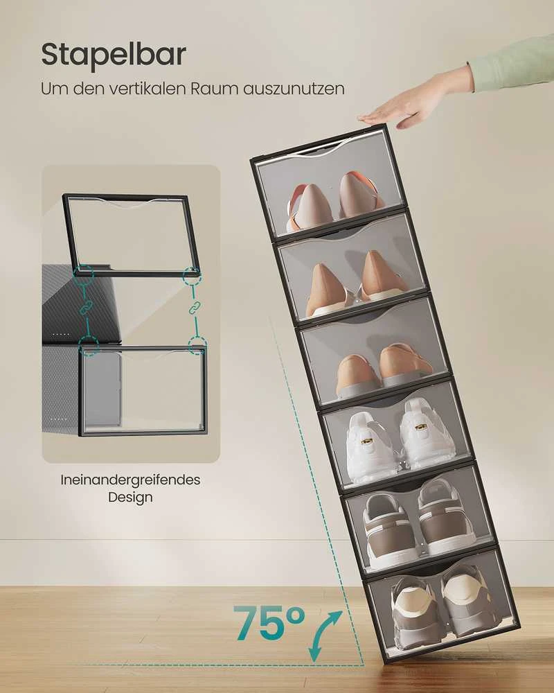 Lumarko Batų dėžutės 12 vnt. rinkinys, 33,2x23x14,5 cm, PP plastikas