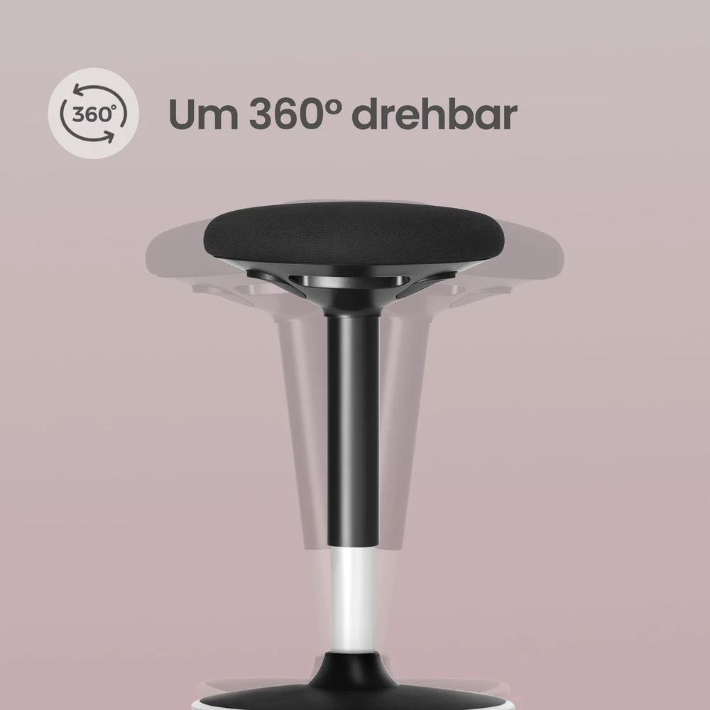 Biuro kėdė SONGMICS, juoda, 50-65 cm
