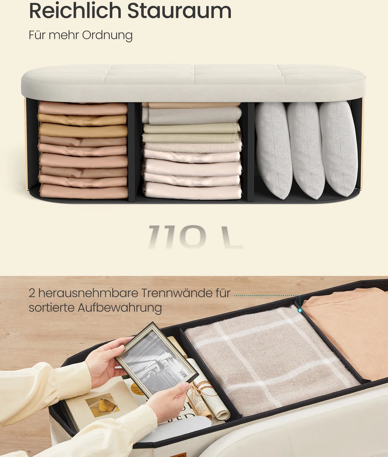 Songmics Pufas 38 × 110 × 38 cm
