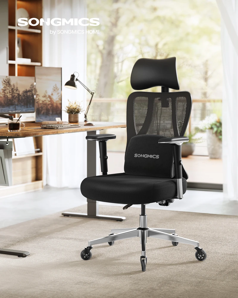 Songmics Ergonomiška biuro kėdė su reguliuojama atrama