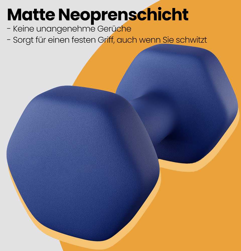 SONGMICS hanteliai, 2 vnt. rinkinys, 2 x 5kg