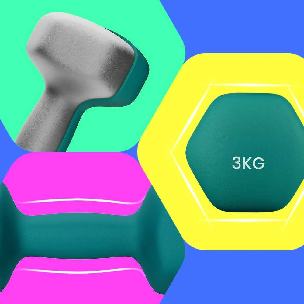 SONGMICS hanteliai, 2 vnt. rinkinys, 2 x 3kg