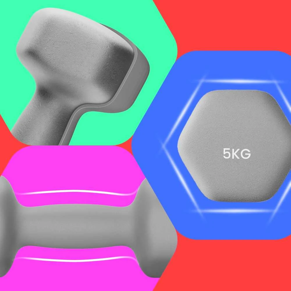 SONGMICS hanteliai, 2 vnt. rinkinys, 2 x 5kg