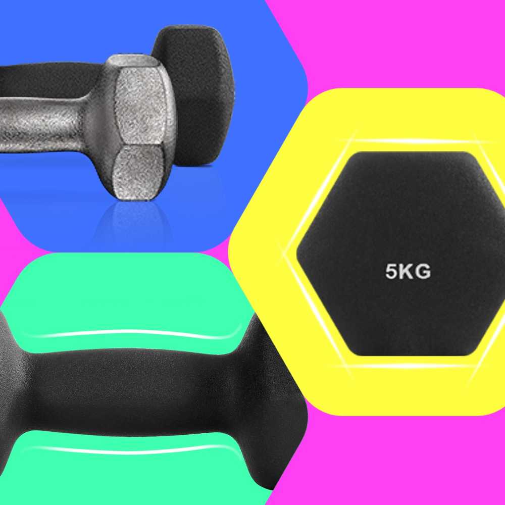 SONGMICS hanteliai, 2 vnt. rinkinys, 2 x 5kg