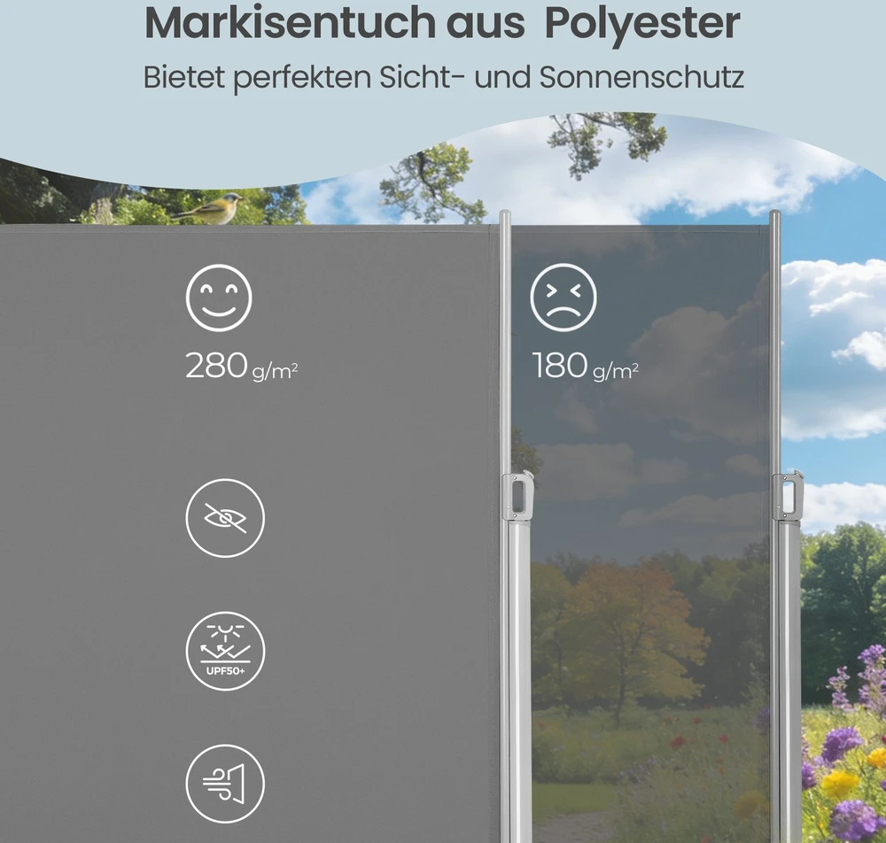Songmics Šoninė markizė 160 × 400 cm