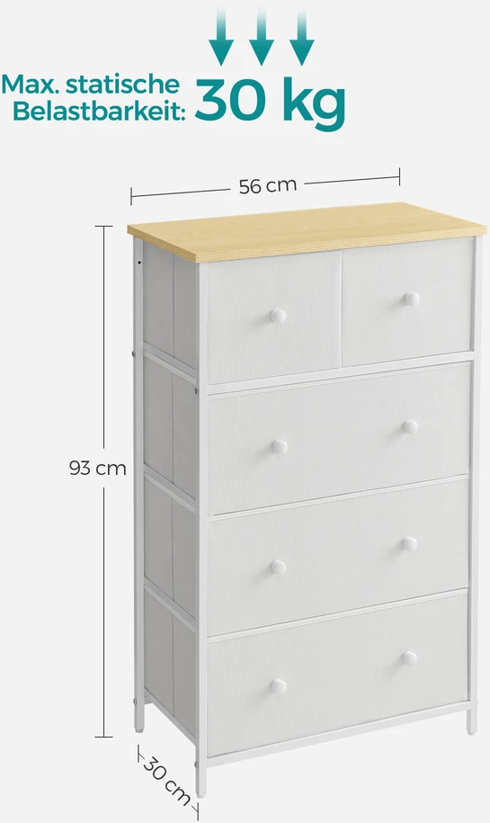 Songmics Komoda 30 × 56 × 93 cm