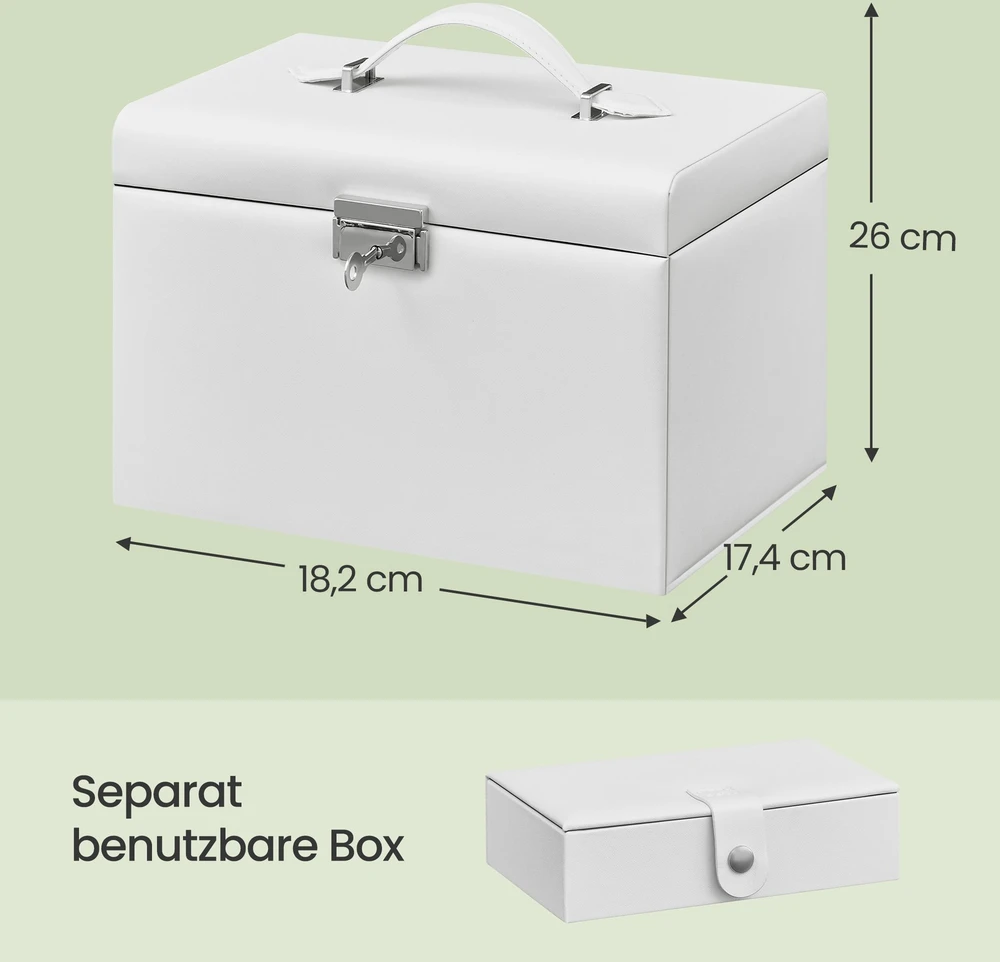 Songmics Papuošalų dėžutė 26 x 18 x 17 cm
