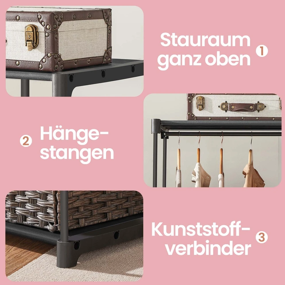 Songmics Drabužių spinta 112 x 43 x 165 cm