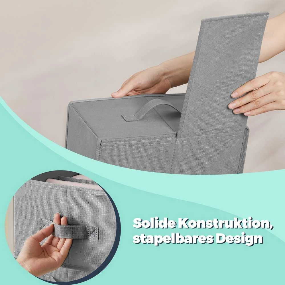 SONGMICS spintos organizatorius, 4 vnt. rinkinys, sulankstomas stalčių organizatorius su 6 skyreliais