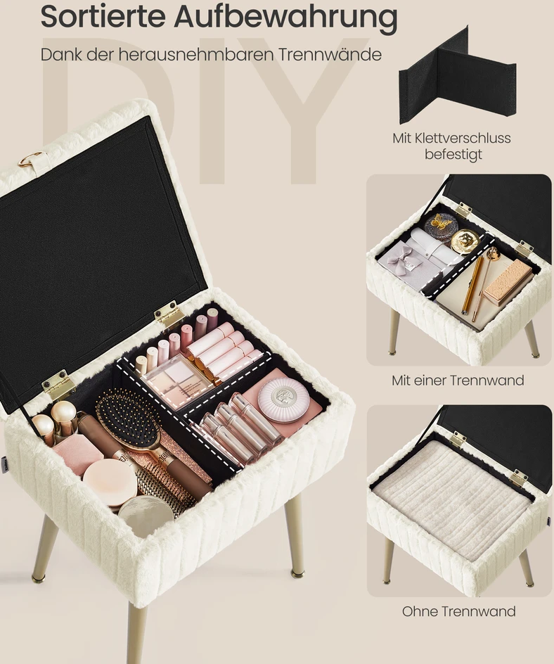 Home Styling Collection Kėdė su dėže ir paminkštinimu