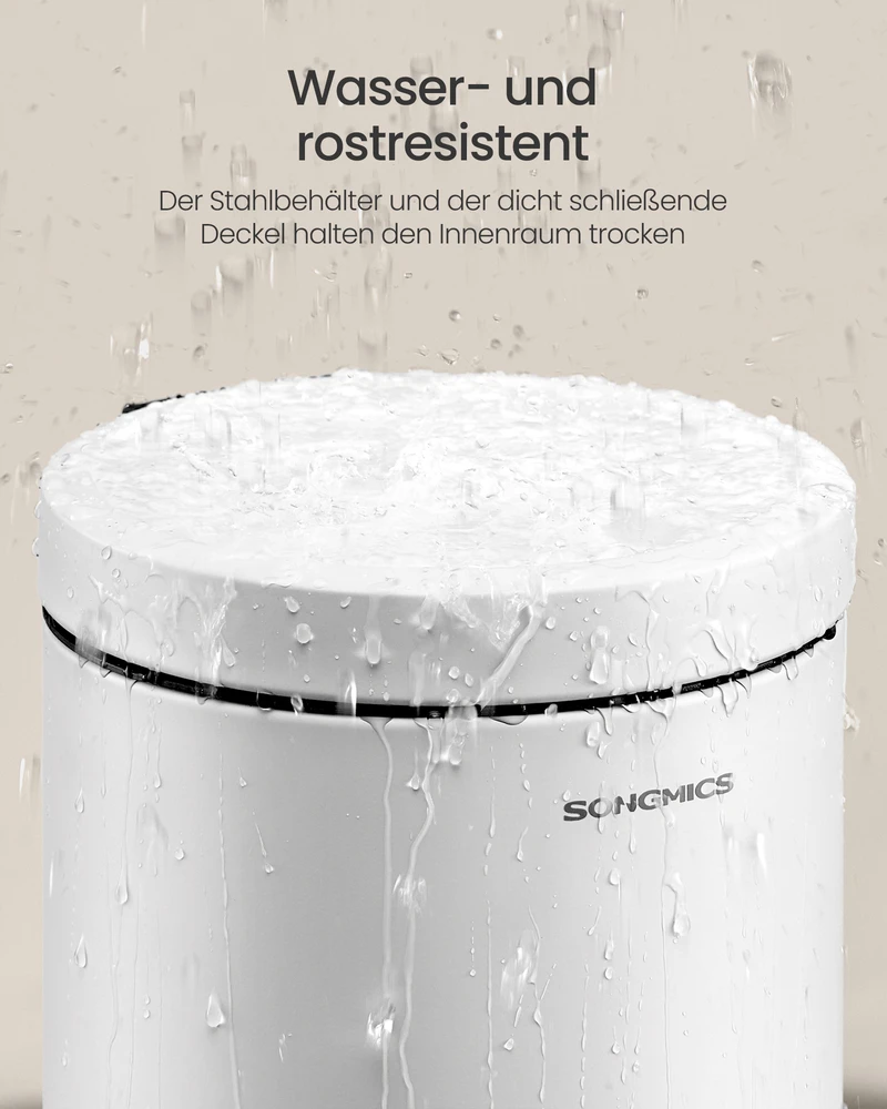 Songmics Šiukšliadėžė su Softclose dangčiu 3 l