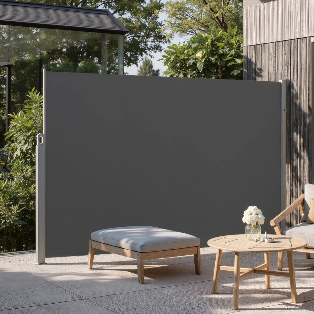 Songmics Šoninė markizė 160 × 300 cm antracito spalvos