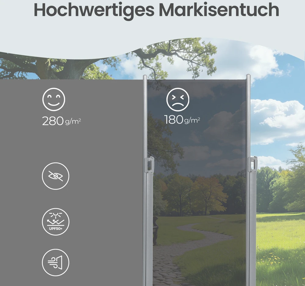 Songmics Šoninė markizė 1,8 × 3,5 m