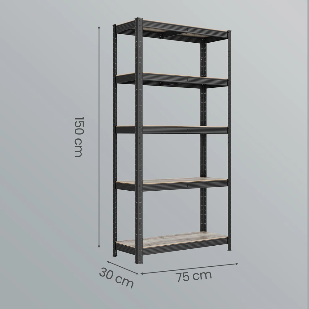 Songmics Sandėliavimo lentynų rinkinys 2 vnt., 150 cm aukščio