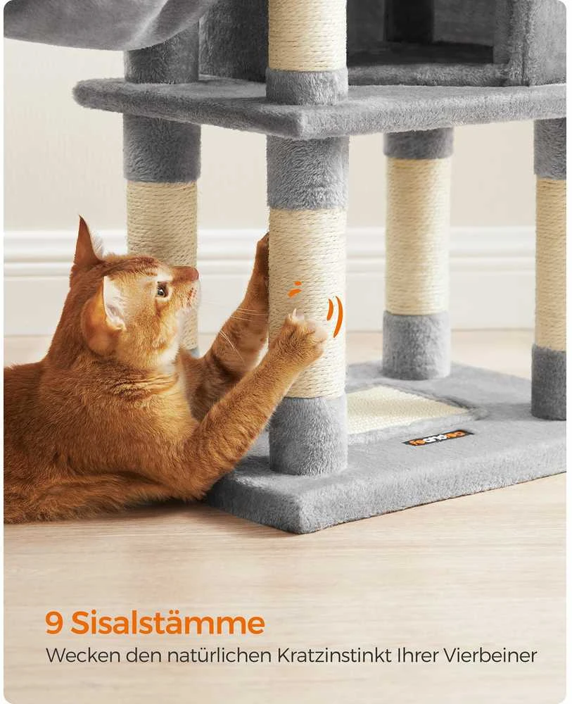 Songmics Supamasis krėslas su atramomis kojoms pilkos spalvos