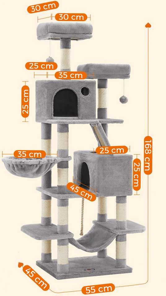 Songmics Feandrea 168 cm ilgio draskyklė su 2 urveliais