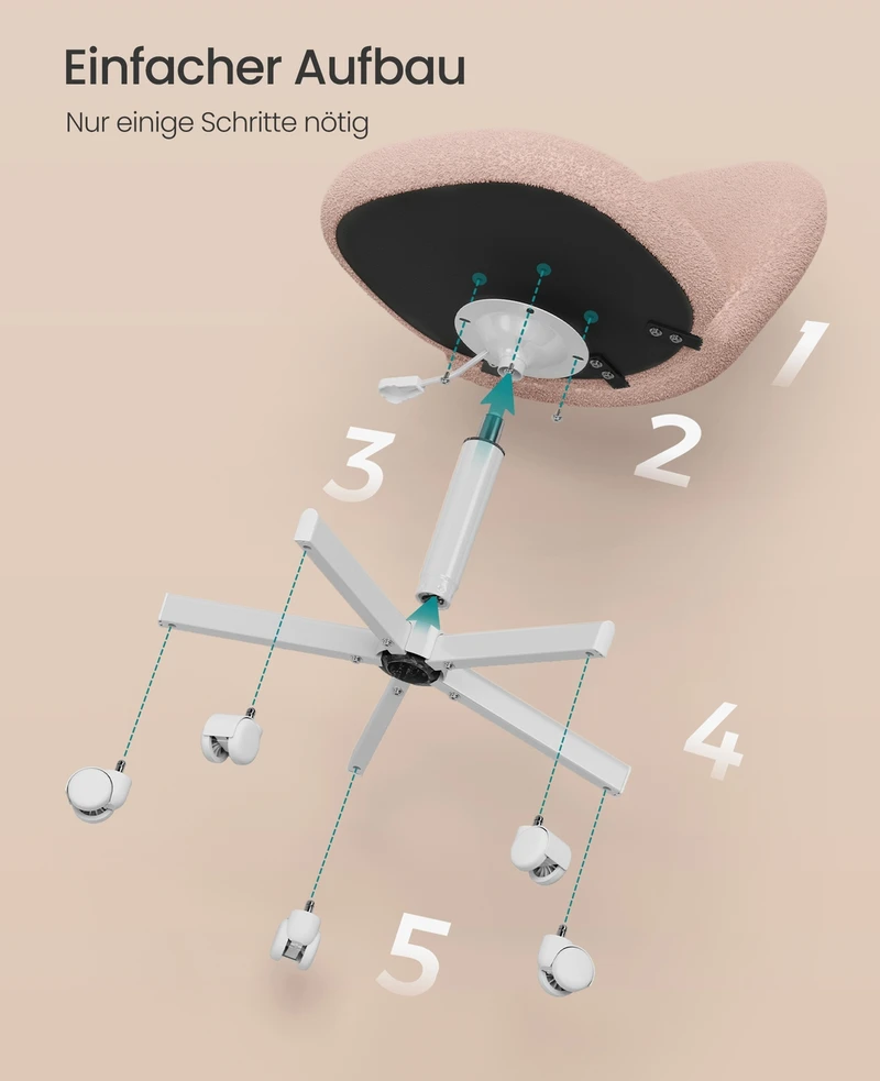 Songmics Krėslas rožinės spalvos