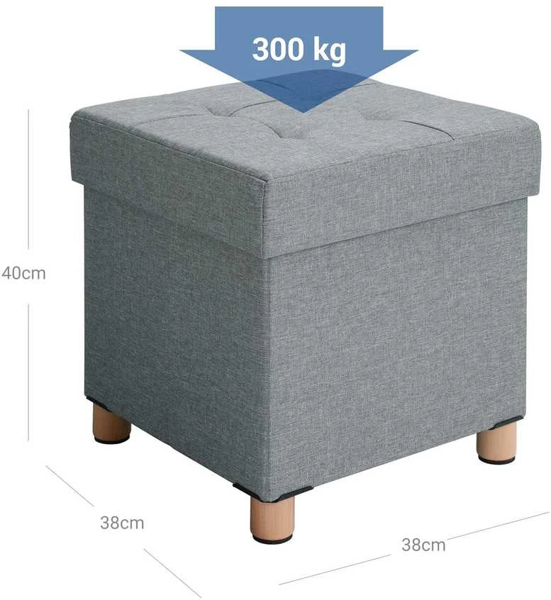 Songmics Sulankstoma taburetė su laikymo vieta
