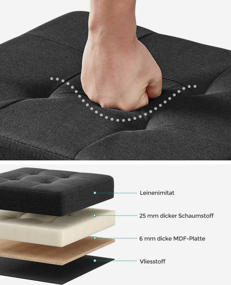 Songmics Papuošalų dėžutės 3 lygių PU dangtelis, klasikinis baltas