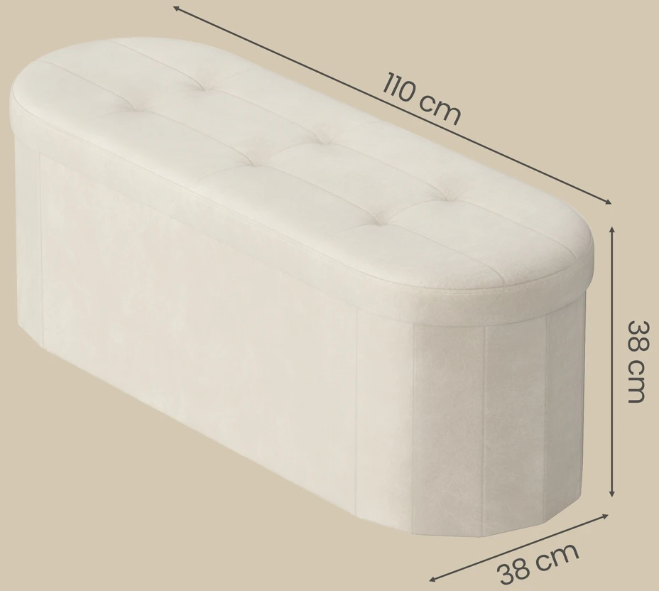 Songmics Pufas 38 x 110 x 38 cm